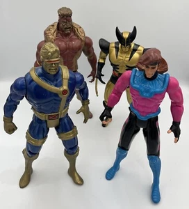 ToyBiz Marvel 10" X-Men Lot Figures 1993-94 Wolverine Sabertooth Cyclops Gambit - Picture 1 of 22
