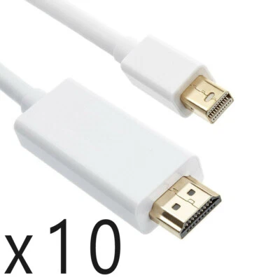10 Pack 6ft Mini DisplayPort DP to HDMI Converter Adapter Cable fits Thunderbolt - Image 1 of 2
