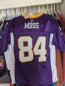 Randy Moss Minnesota Vikings NFL Jersey Youth L Large Reebok Vintage Throwback