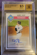 2021 Topps 582 Montgomery Club Luke Voit Auto #9 Beckett 9.5 Auto 10