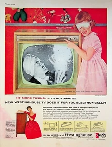 1958 Westinghouse Nordic Console Television Automatic TV Tuning Vintage Print Ad - Picture 1 of 1