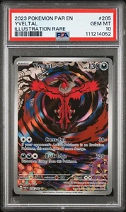 2023 Pokemon Paradox Rift Yveltal FA Illustration Rare IR #205/182 PSA 10 - Picture 1 of 2