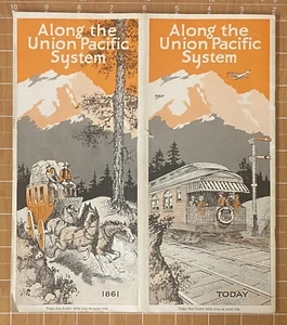 UNION PACIFIC RR SYSTEM~THE OVERLAND TRAIL 1931 LIBRO DETTAGLIATO RILEGATO SU CARTA con MAPPA - Foto 1 di 21
