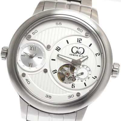 Reloj Curtis & Co. Big Time Passport SSW52 automático doble hora plateado para hombre Foto 1 de 4
