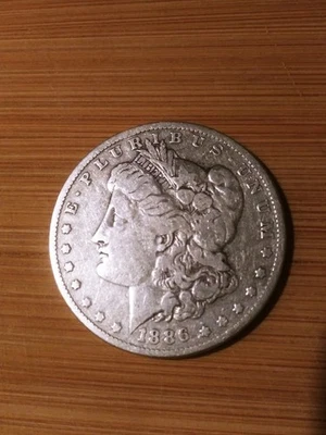 Dólar de plata Morgan 1886-O AU, MEJOR FECHA💥 Foto 1 de 2