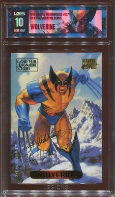 1994 MARVEL MASTERPIECES GOLD FOIL SIG. SERIES WOLVERINE #137  LGS GEM MT 10 - Image 1 of 2