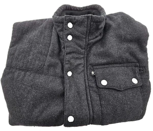 Marc Anthony Zip & Snap Wool Blend Vest Charcoal Large Lined  Business Casual - Picture 1 of 10