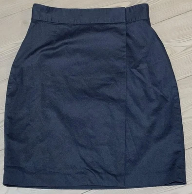 Falda envolvente Brooks Brothers 346 para mujer azul marino forrada mezcla de lana 6 Petite Foto 1 de 4