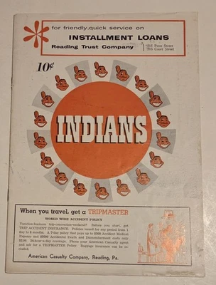1955 Reading Indians vs Elmira Pioneers Program Roger Maris (Rodger) East'n Leag - Image 1 of 4