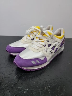 Zapatilla deportiva para hombre ASICS Gel-Lyte III talla 10,5Lakers' blanca/púrpura/amarilla HN05N-0101 Foto 1 de 4