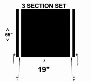 1" PINSTRIPE 23" WIDE VINYL STRIPE SET. (3) SECTIONS HOOD ROOF TRUNK. DECALS   - Picture 1 of 4