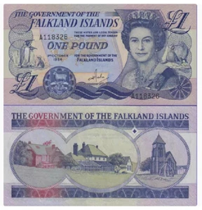 1984 Falkland Islands 1 Pounds P-13 UNC NEW Banknote - Picture 1 of 2