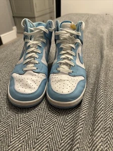 Nike Dunk High ‘Blue Chill’ Size UK 9 Leather Trainers - Picture 1 of 7