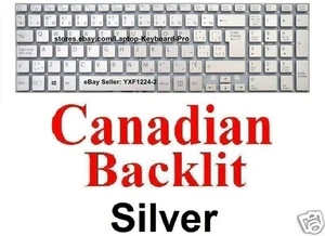 Keyboard for SONY SVF154B1EL SVF152C29L SVF152A29L - CA Canadian 149241451CA  - Picture 1 of 2