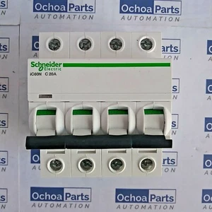 SCHNEIDER ELECTRIC A9F79420 IC60N MINIATURE CIRCUIT BREAKER 4P 20A C CURVE - Picture 1 of 6