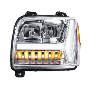 Chrome Kenworth W990 Headlight Assembly - Driver Side - Picture 1 of 7