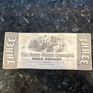 ~ 1863 $13 State of North Carolina Confederate Civil War Banknote - CR 125 - Picture 1 of 5