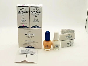 Stock 3 Piezas ECRINAL Kit French Manicura Uñas de 2X 10ml Rosa Blanco Lunette - Imagen 1 de 10