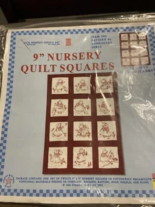 Sunbonnet Girls, 9" Kinderzimmer Quilt Quadrate, 12er Set bereit zum Sticken - Bild 1 von 2