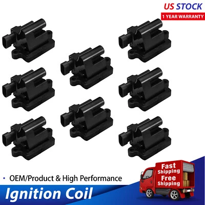 UF271 8 Coils for Chevy Avalanche 1500 2500 GMC Sierra 1500 4.8L 5.3L 6.0L Set - Image 1 of 4