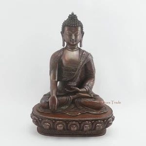 Hand Carved Fine Quality Shakyamuni Buddha Tomba Copper Statue From Patan, Nepal - Imagen 1 de 4