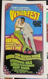 Regierung Mule David Grisman Konzert Poster VISION FEST Phish Fishman Merle Saunders - Bild 1 von 3