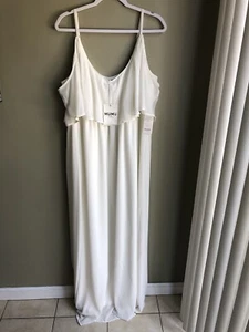 Neu mit Etikett! Show Me Your Mumu Kleid Damen Caitlin Rüschen Maxi Weiß Hochzeitstorte 2X - Bild 1 von 14