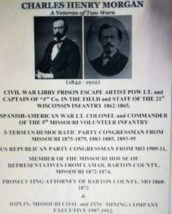 CIVIL WAR 5x LIBBY PRISON ESCAPE CAPTAIN 21st WI CONGRESSMAN AUTOGRAPH SIGNED VF - Picture 1 of 4