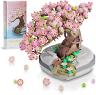 Mini Bricks Cherry Blossom Tree Building Set - Sakura Bonsai DIY Toy, Birthday G