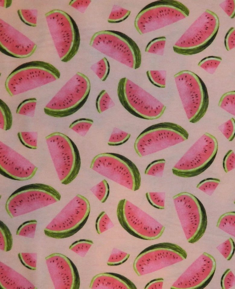5+ YDS SIN CORTAR SUPER ACURRUCADO TELA FRANELA RODAJAS DE SANDÍA EN ROSA JOANN NUEVO Foto 1 de 1