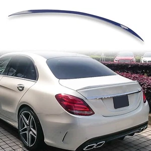 Painted ABS Rear Trunk Spoiler For Mercedes Benz W205 Sedan Cavansite Blue 890 - Picture 1 of 5