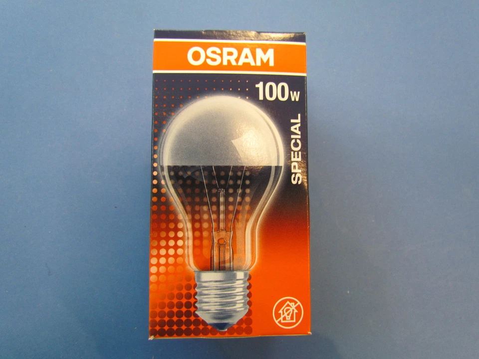 5x OSRAM/RADIUM Special Glühlampe E27 100W Kuppe SILBER  Kopfspiegel - Bild 1 von 4