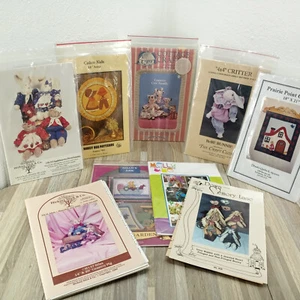 Pattern Lot Stuffed Animals Toys Wall Art Vtg Sewing Craft Home Decor UNCUT - Picture 1 of 9
