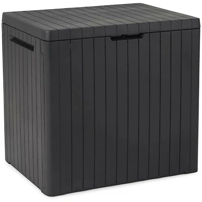 KETER Gartenbox Gartenkiste Balkon UV-Strahlung Terrasse Möbel Graphit 113L