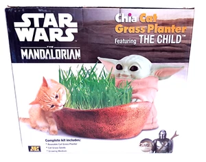 Chia Pet THE CHILD Star Wars The Mandalorian Cat Grass Planter Grower Baby Yoda - Picture 1 of 4