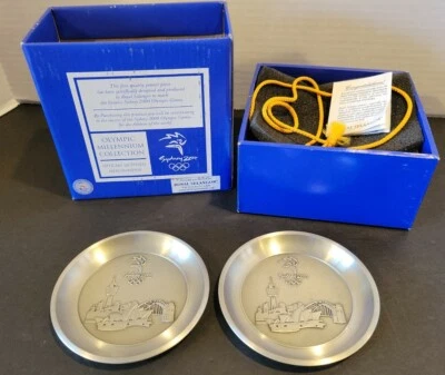 Royal Selangor Pewter ~ Juegos Olímpicos Sydney 2000 - (2) posavasos en caja de colección Foto 1 de 4