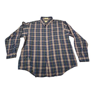 Arrow Tournament Button Down Shirt XL Multicolor Plaid Long Sleeve Wrinkle Free - Picture 1 of 8