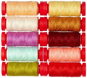 Aurifil USA (JF12FW10) Fig Tree and Co Farmhouse Wools Aurifil Thread Kit 10 - Picture 1 of 1