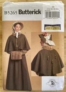 Butterick 5265 viktorianisches Cape Rock Haube Muff historisches Kostüm Gr. 14-20 neu - Bild 1 von 4