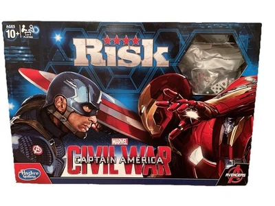 Risk Captain America Civil War Marvel Complete Hasbro Strategy Board Game - Image 1 of 4