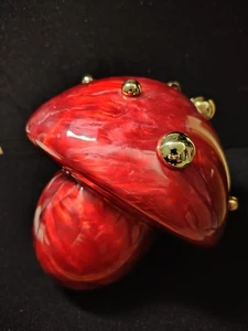 Red Acrylic Mushroom Women Clutch Shoulder Bag Evening Wedding Party Handbag - Bild 1 von 16