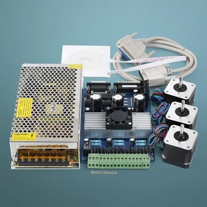 Komplette Schrittmotor Steuerung 3-Achsen CNC Maschine Fräsmaschine 3 Motoren - Bild 1 von 9