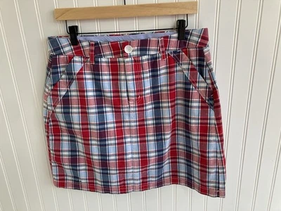 Croft & Barrow шорты женщин 10 хлопок эластичной спортивный красный и синий клетку новый без ЯРЛЫКОВ - Изображение 1 из 3