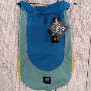 Berkshire Dog Coat Medium Blue Aqua Polartec Fleece Lined Jacket Reflective - Picture 1 of 11