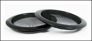 2pc. Beautiful Black Screened Resonator Guitar Sound Hole Inserts - Picture 1 of 4