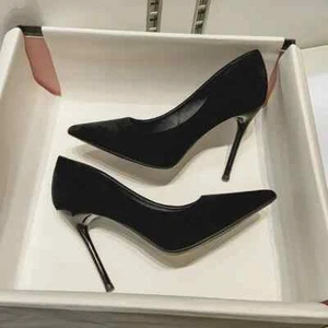 Woman High Heels Pumps Pointed Toe Big Size Ladies Wedding Shoes - Picture 1 of 27