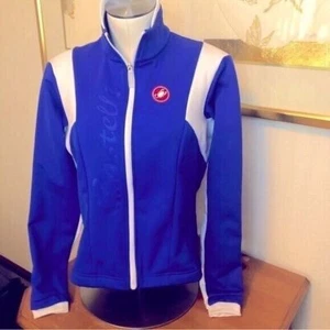 Castelli Women's Medium Blue Full Zip Cycling Windstopper Fleece Lined Jacket - Picture 1 of 15