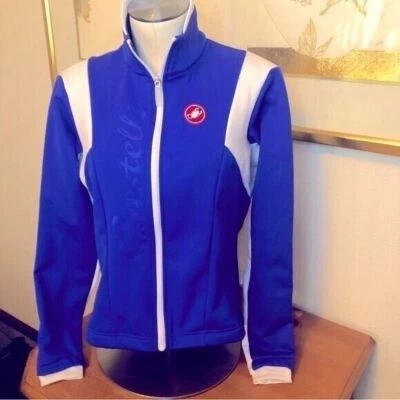 Castelli Women's Medium Blue Full Zip Cycling Windstopper Fleece Lined Jacket - Image 1 of 4