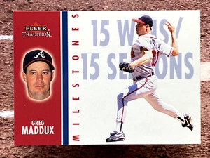 2003 Fleer Tradition Milestones Greg Maddux #24 MS - Picture 1 of 2