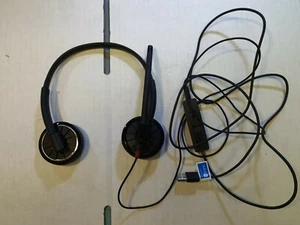 - (NICE) 4x Plantronics Blackwire C325 /300 DA Stereo USB-A Headset Tested - Picture 1 of 3